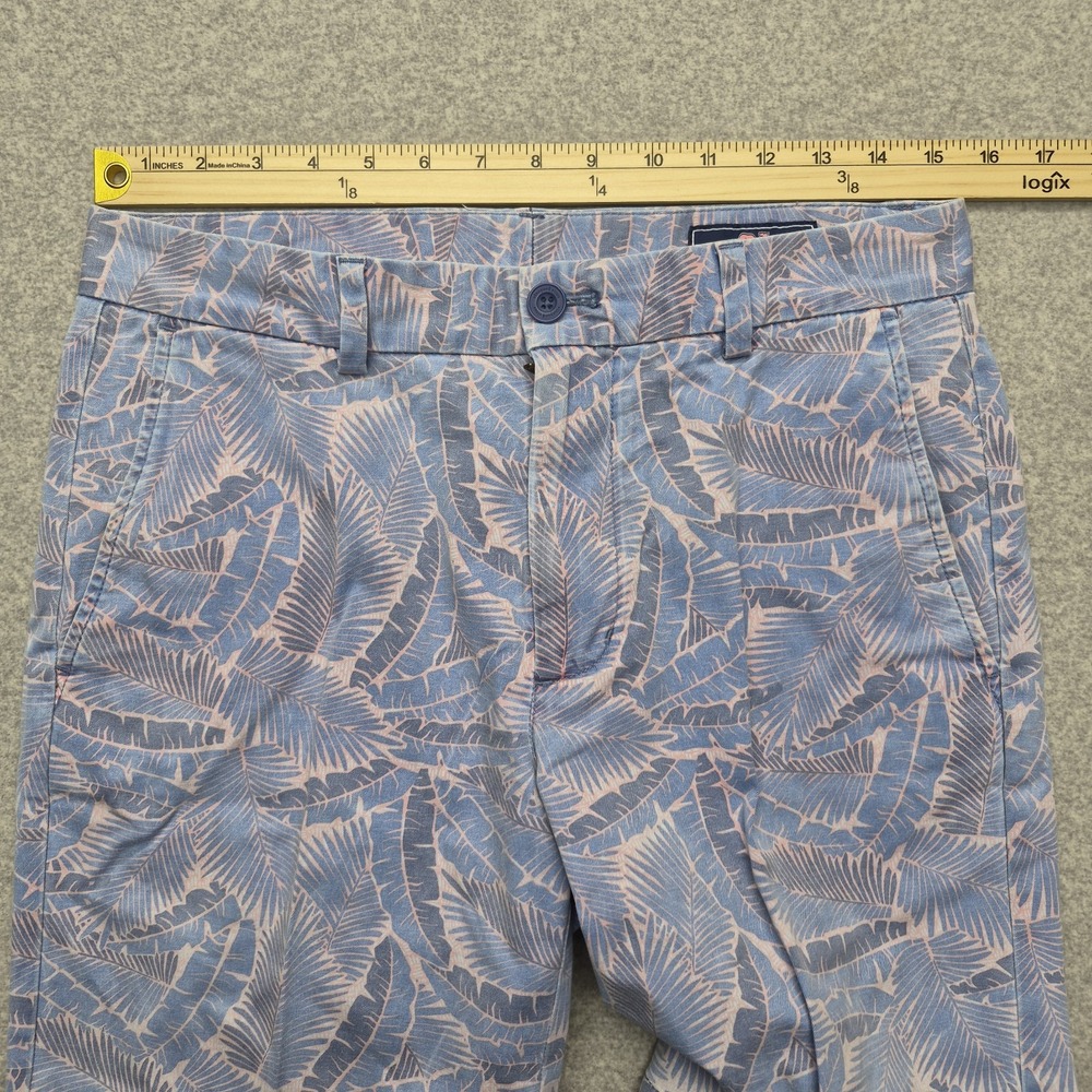 Vineyard Vines Breaker Shorts Mens 30 Pink Blue Palm Leaf Tropical Beach Preppy - Picture 4 of 14